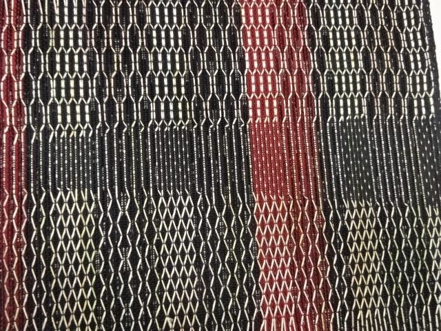  紗 変わり織幾何学模様名古屋帯